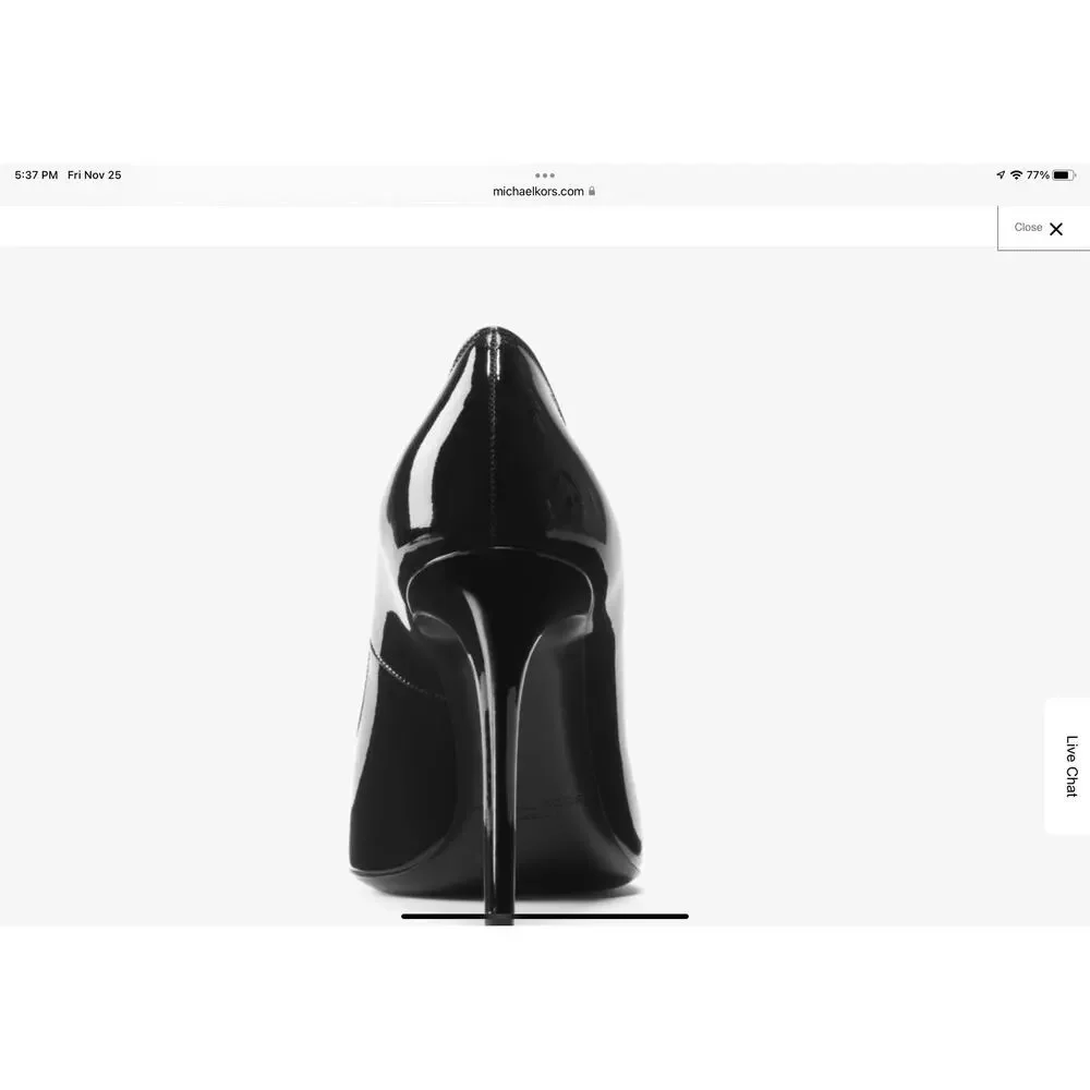 NEW $595 Michael Kors Muse Timeless Black Patent Leather Stiletto Pumps Size 9